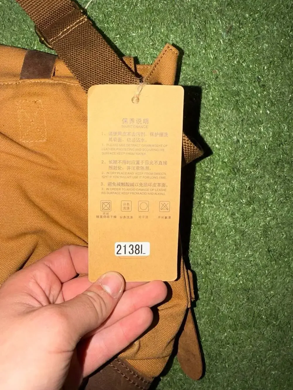 Muchuan Canvas and Leather Messenger Bag Brown